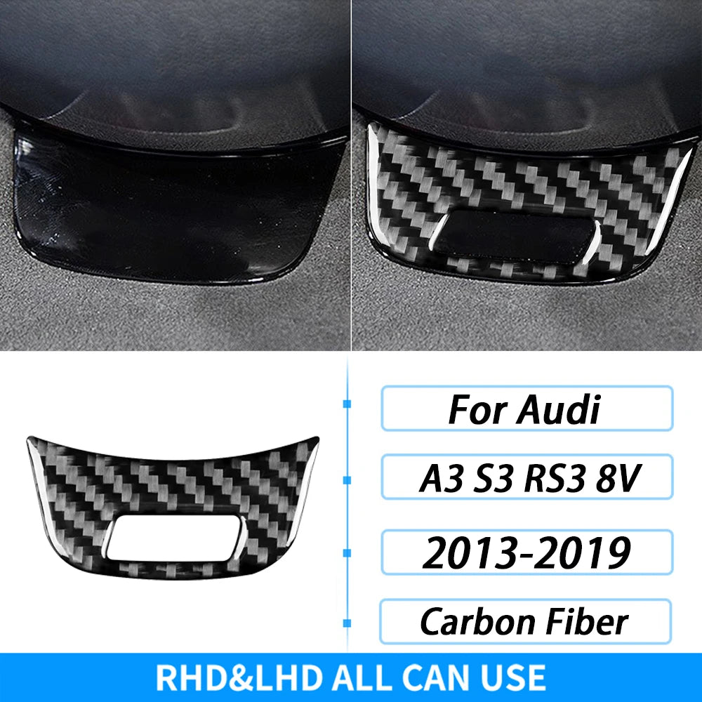 For Audi A3 S3 RS3 8V 2013-2019 Accessories Carbon Fiber Center Console Dashboard Air Vent Panel Trim Set Car Interior Sticker