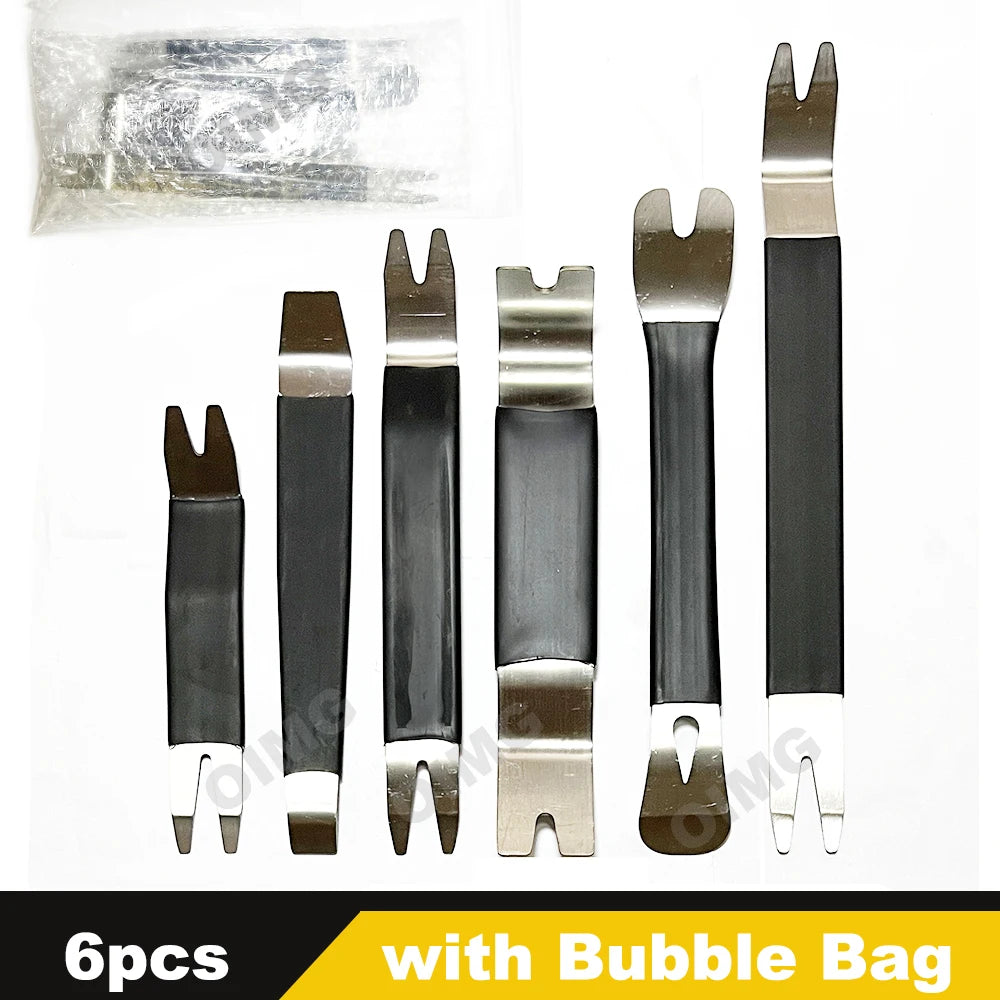 Metal Auto Door Clip Trim Remover Tools Kits Car Interior Dash Radio Audio Installer Pry Car Fastener Disassembly Tool