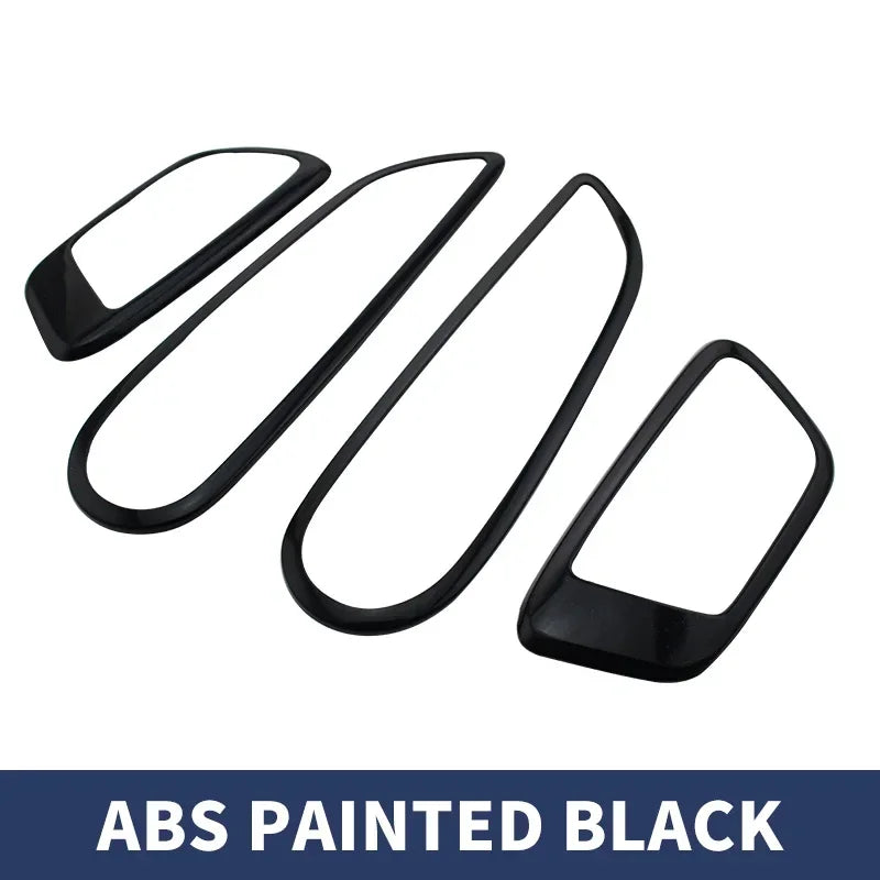 ABS Chrome Inner Trim Door Hand Clasping Decorative Ring Sticker for Ford Ecosport Fiesta MK7 2009-2013 Car Accessories