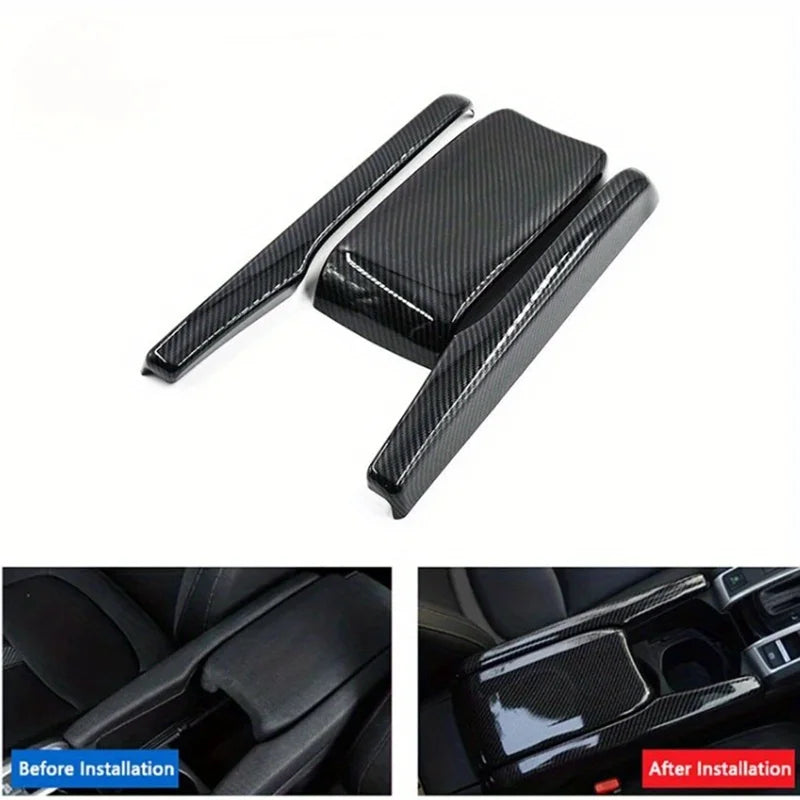 3PCS/Set Car Interior Center Console Armrest Box Panel Trim 