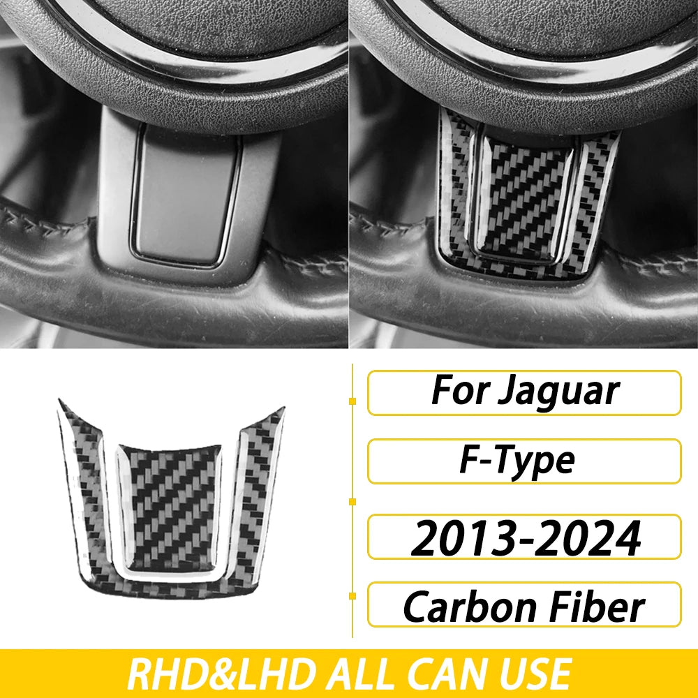 For Jaguar F-TYPE 2013-2024 Carbon Fiber Center Console Gear Shift Dashboard Air Vent Panel Trim Set Car Accessories Sticker