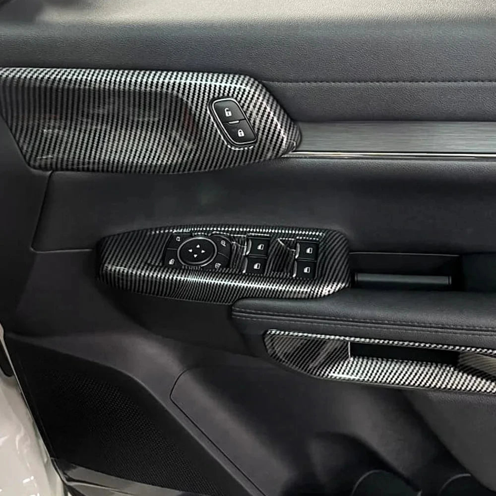 Carbon Fiber Look Car Interior Cover Trim Panel Decoration F