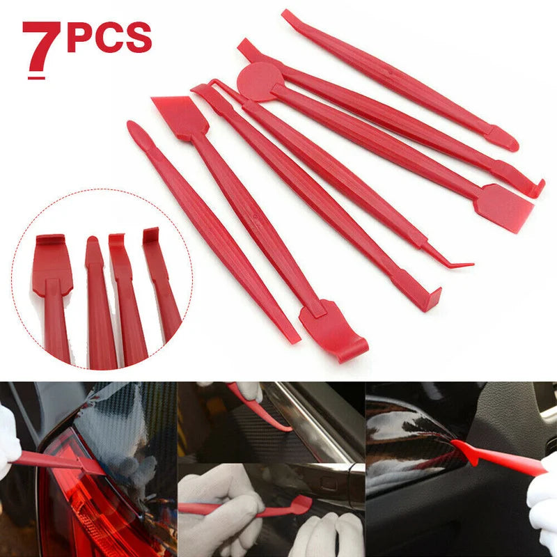 7Pcs Car Film Trimming Tool Car Wrap Vinyl Scrapers 3D Carbo