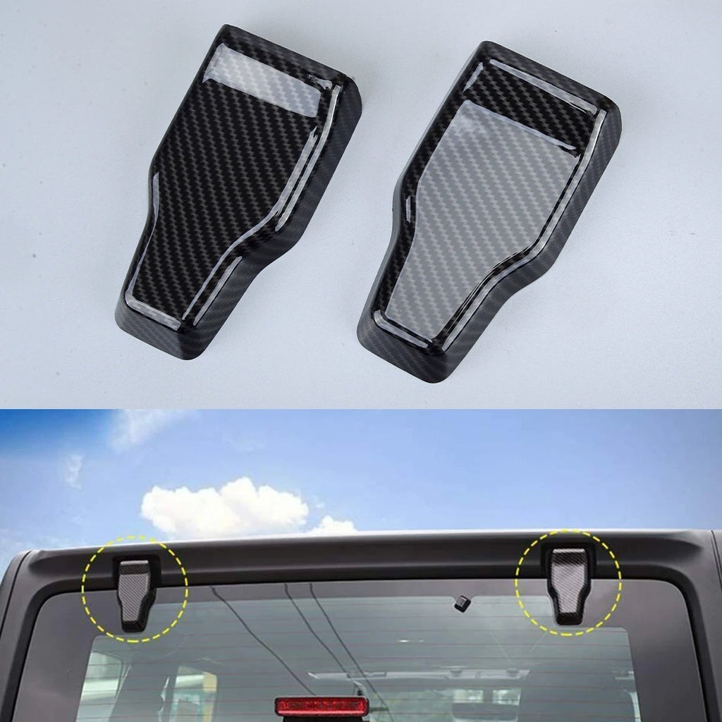 2pcs/set Car Rear Window Glass Hinge Cover Trim ABS Plastic 