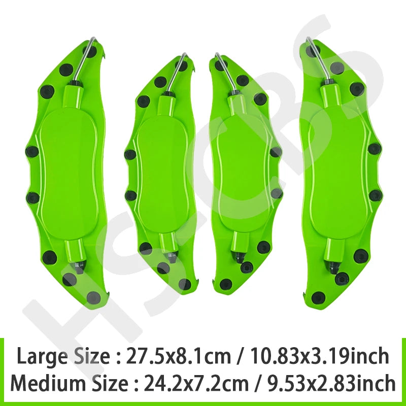2/4Pcs L/M Metal Car Brake Caliper Cover Stickers Brake Disc Anti Dust Cover Protective Shell Wheel Auto Styling Accessories