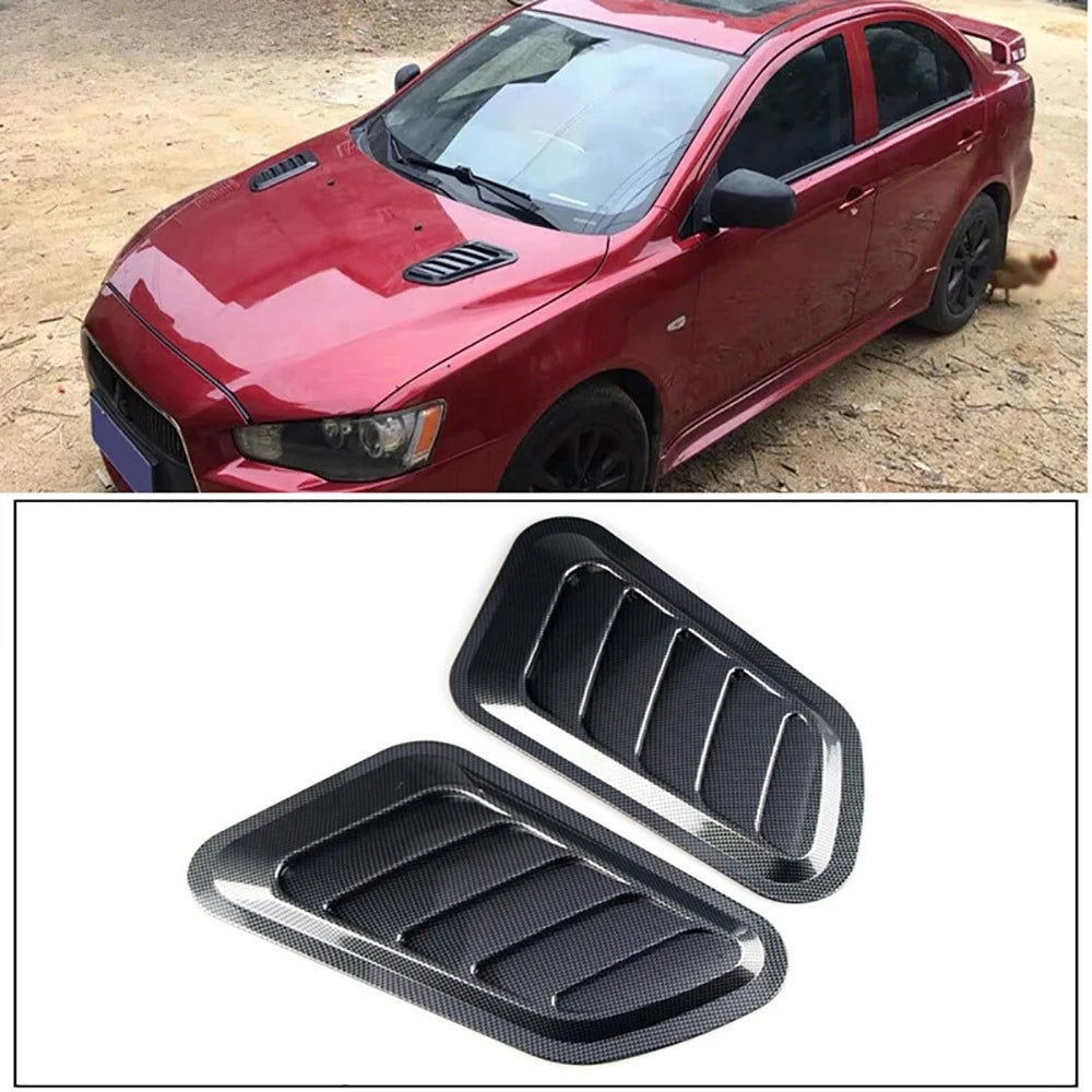 Universal Carbon Fiber Universal Car Hood Scoop Air Intake F