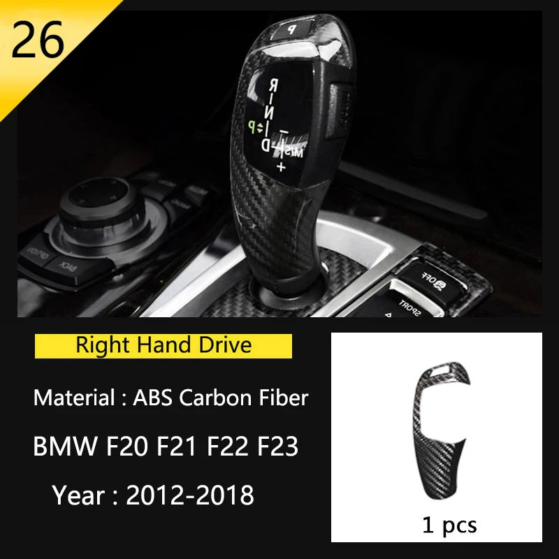 For BMW 1 2 Series F20 F21 F22 F23 Carbon Fiber Car Control CD Panel Cover Trim Air Conditioning Outlet Frame Decoration Sticker