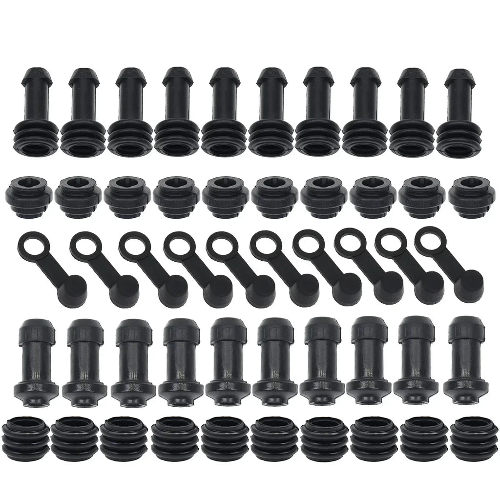 10Pcs 8mm Car Brake Pump Dust Cap Oil Drain Screw Cap Brake Caliper Bleed Nipple Black Screw Dust Caps Cover Rubber Motorcycle