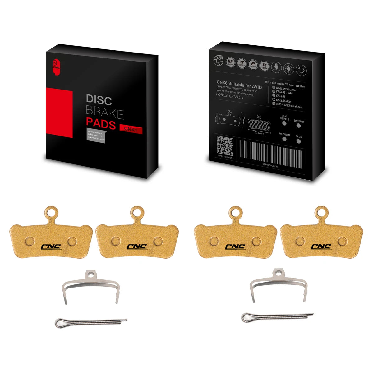 SUNTNUR MTB Brake Pads For SRAM G2 Guide R RS RSC LEVEL ULT ELIXIR7 9 TRAIL 4 Piston Resin/Ceramic Bike Brake Pads 2 Pairs