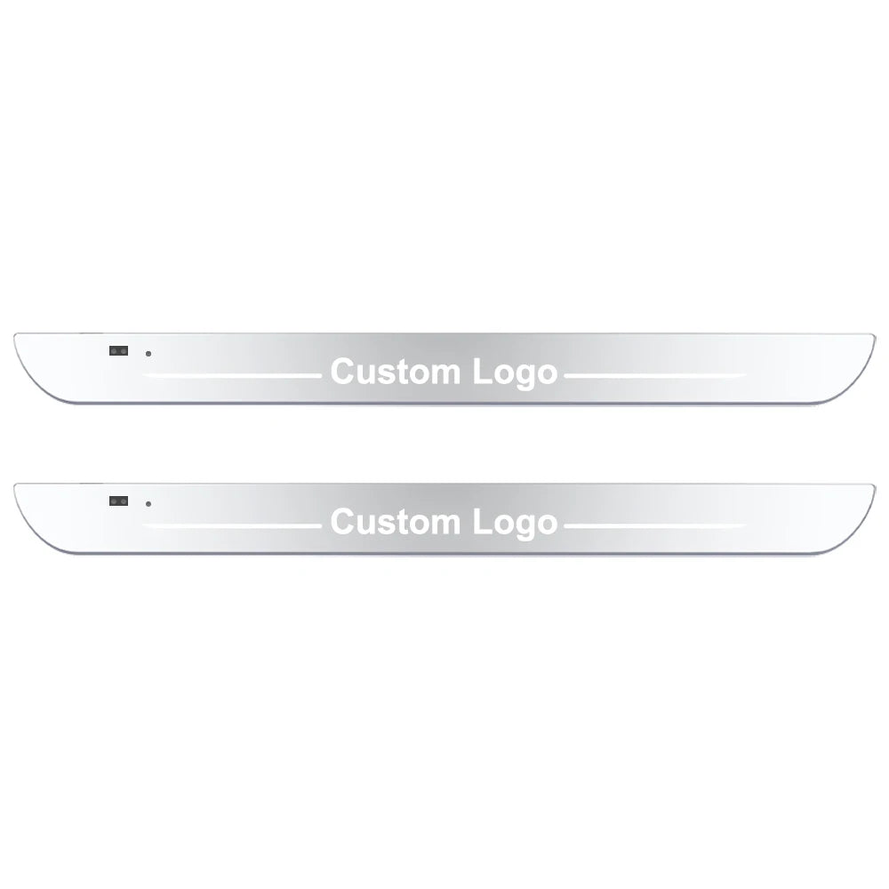 Customized Magnetic Car Door Sill Pedal Illuminated Lights Logo Infrared Sensor USB Charging Auto Scuff LED Threshold Plate Lamp