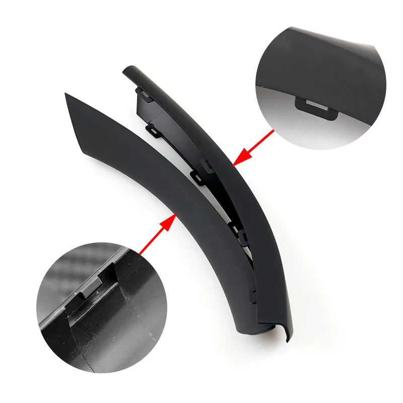 2pcs Car Accessories Carbon Fiber Texture Left / Right Door 