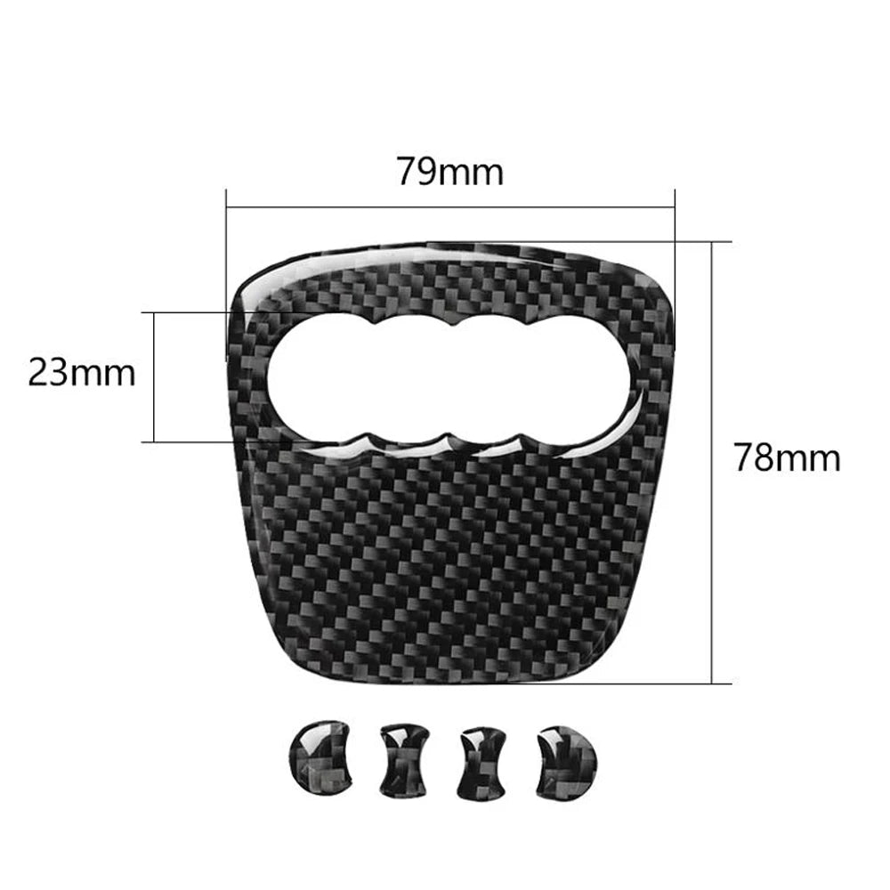Car Steering Wheel Ring Trim Carbon Fiber Sticker Cover Deco