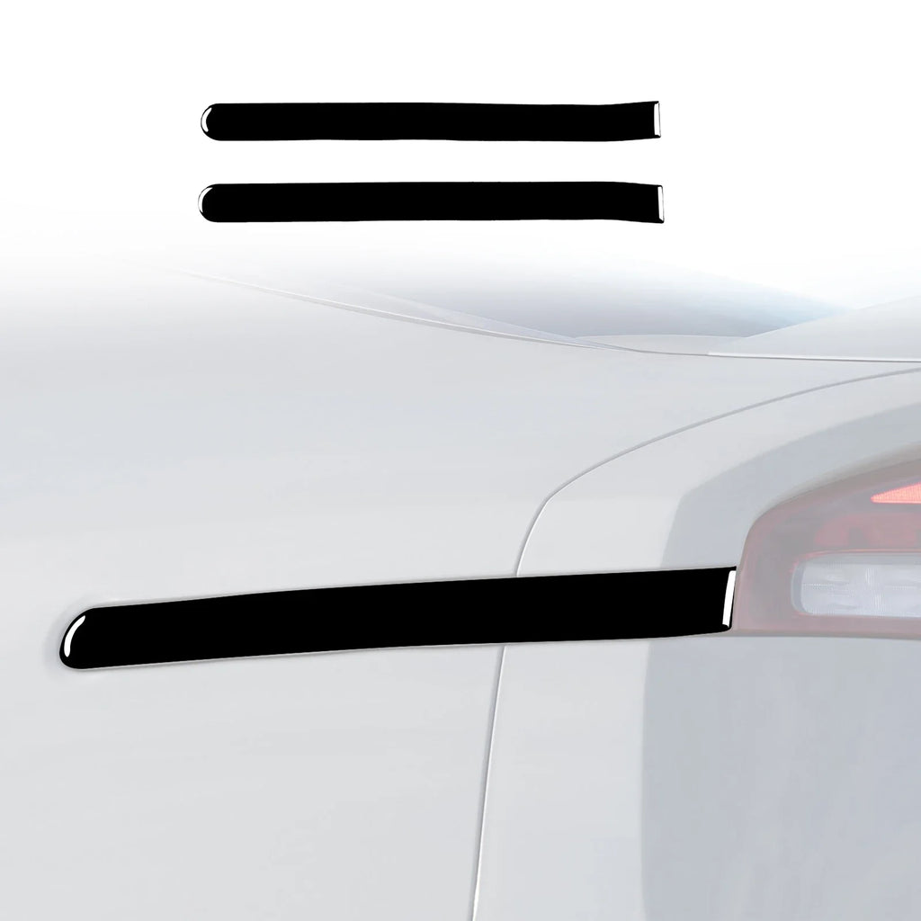 2Pcs Glossy Black Car Rear Tail Lamp Side Brake Light Cover 