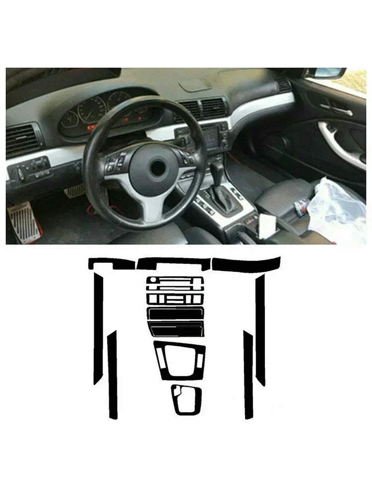 Car Sticker 3D Interior Glossy Carbon Fiber Style Wrap Trim 