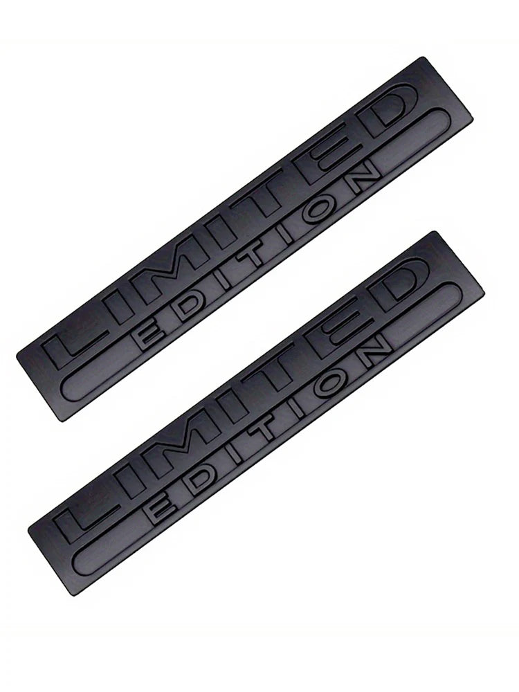 2PCS Limited Edition Emblem 3D Metal Badges Decal Sticker Auto Racing Sport Emblem for Rear Trunk Side Fender Car Motorcycle Sti