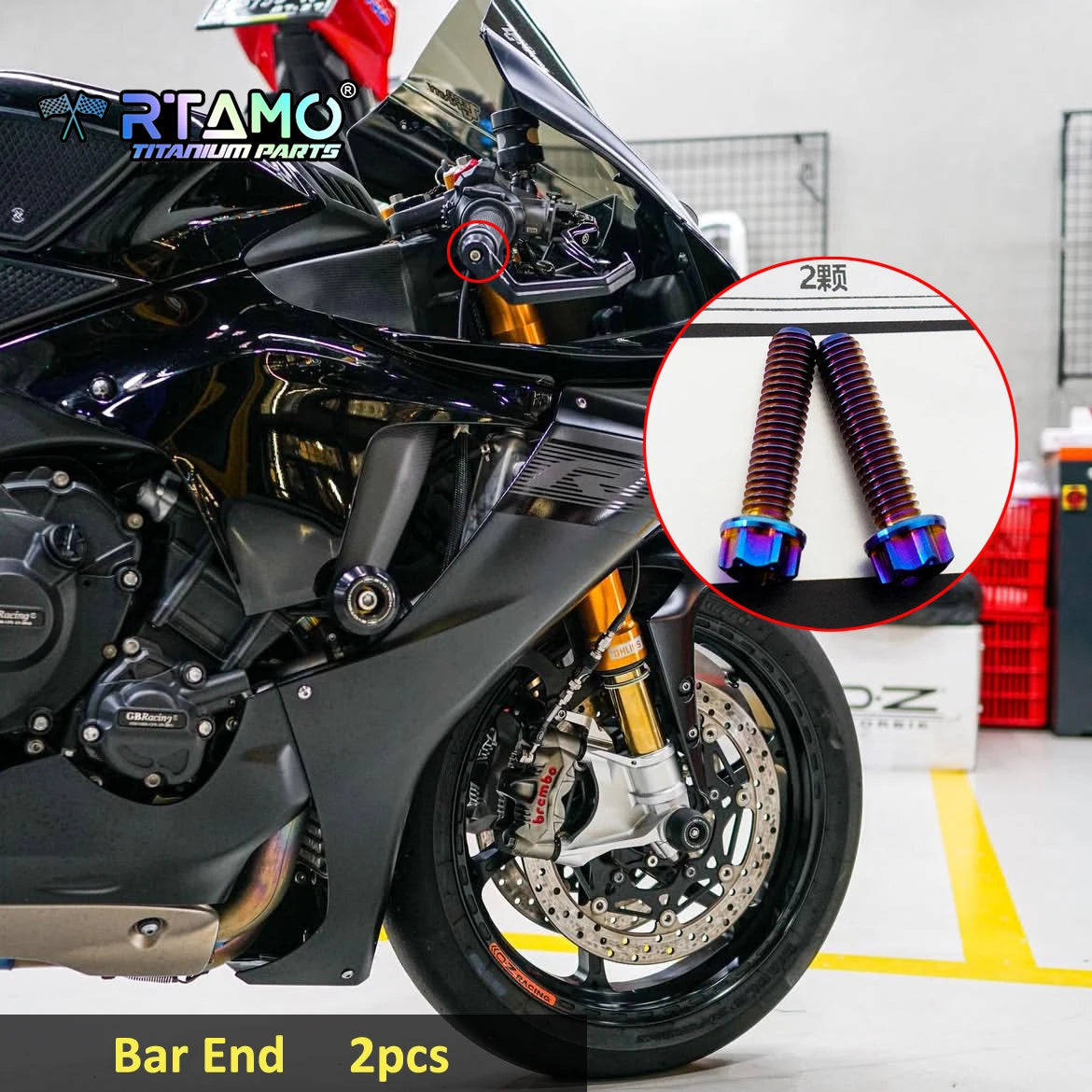 RTAMO Titanium Alloy Bolts for Yamaha YZF-R1 Front Caliper ABS Sensor Brake Disc Oil Tank Side Cover Screw Nuts Pin