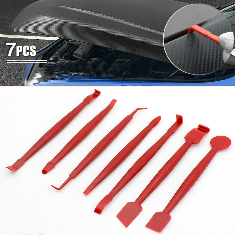 7Pcs Car Film Trimming Tool Car Wrap Vinyl Scrapers 3D Carbo
