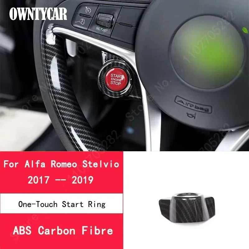 ABS Carbon Fiber For Alfa Romeo Stelvio 2017-2020 Car Interior Trim Sticker Accessories Car Modification Car Styling
