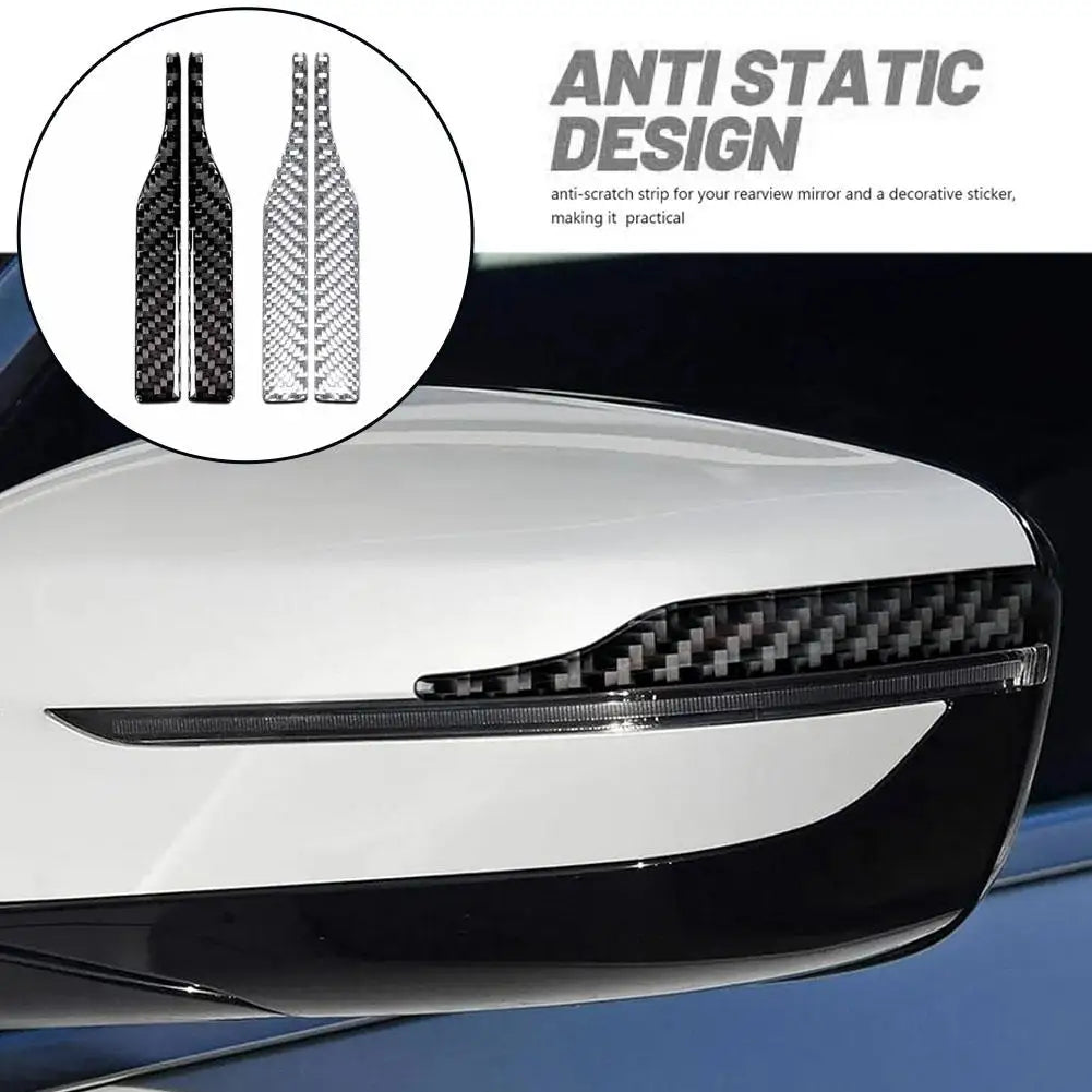2pcs Mirror Edge Protection Car Crash Strips Protect Lightwe