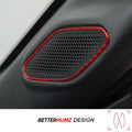 Carbon Fiber Auto A-Pillar Speaker Panel Cover Trim Sticker 