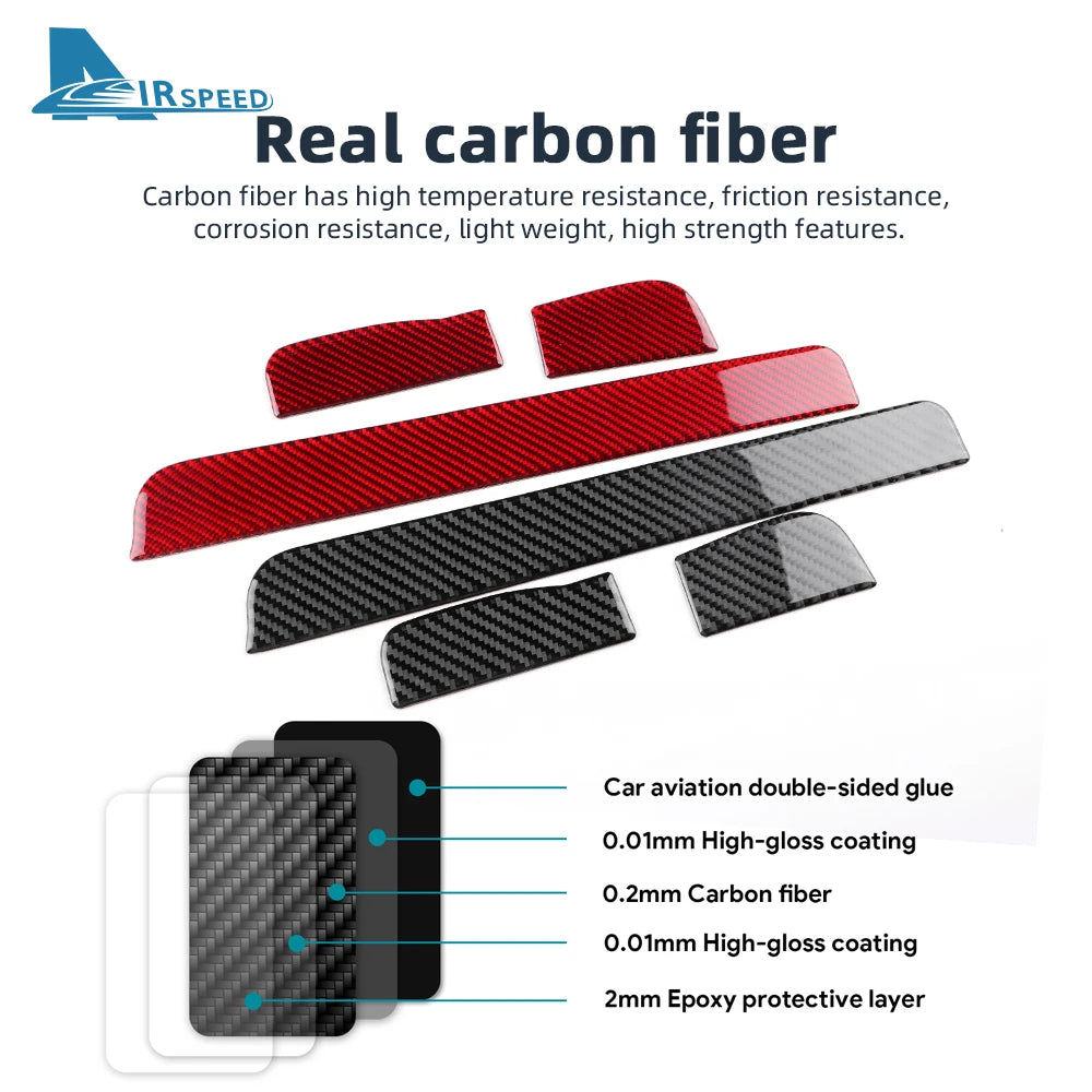 Real Soft Carbon Fiber Trim Sticker For Mercedes Benz SLK R1