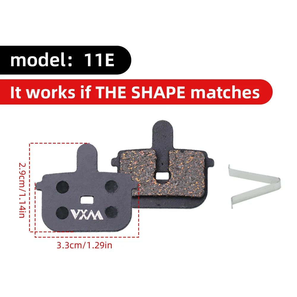VXM Bicycle Hydraulic Disc Brake Pads MTB Bike Semi-Metal Road Cycling Wear Resistant Quiet Durable Brake Pad Part Accessories