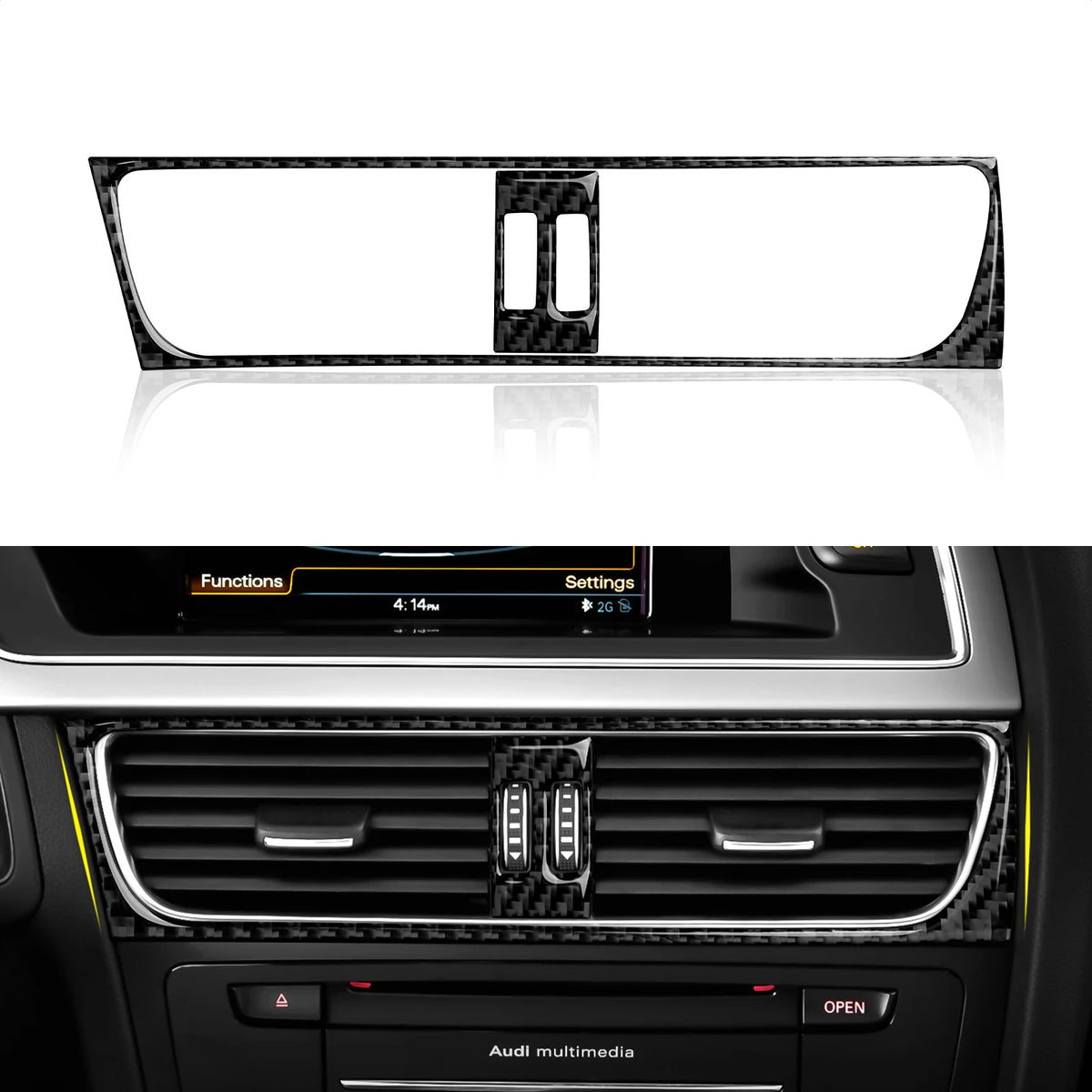 Car Center Console Gear Shift Panel Set For Audi A4 S4 RS4 A5 S5 RS5 (2007-2016) Carbon Fiber Interior Sticker Trim Accessories