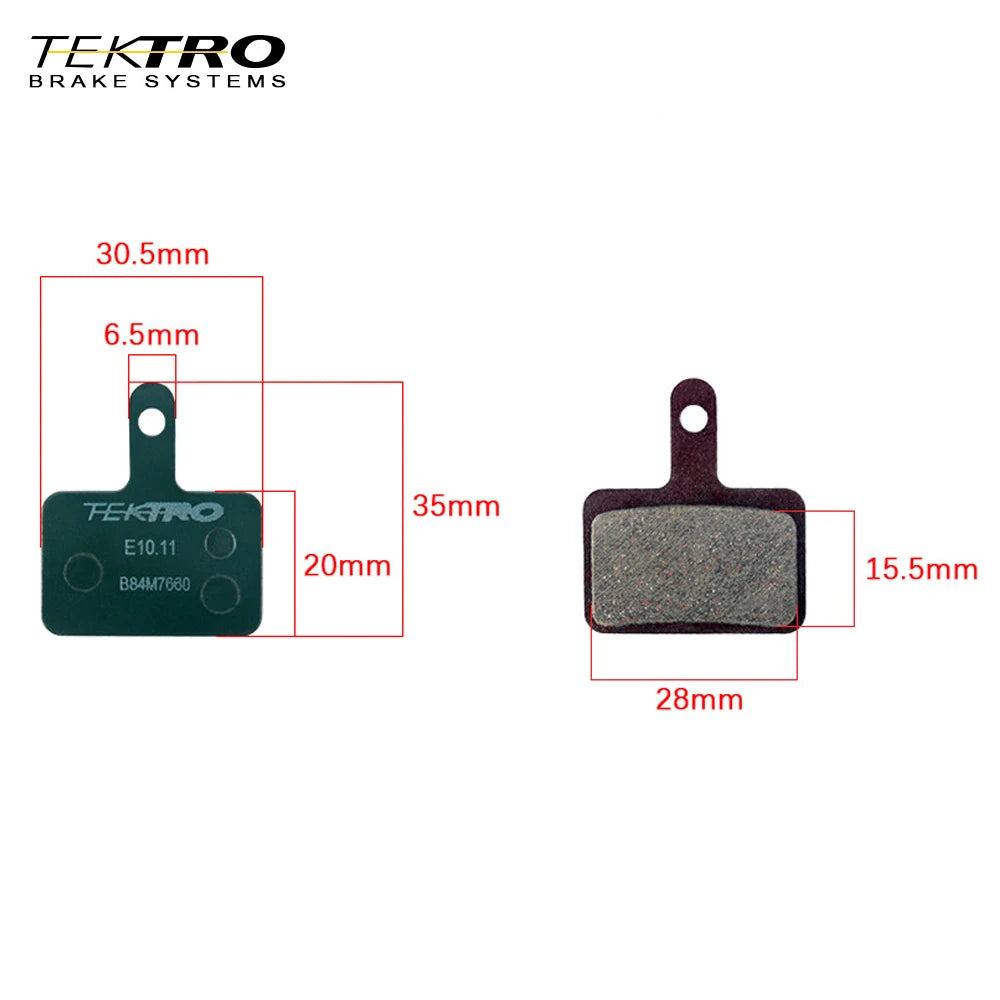 TEKTRO E10.11 MTB/Road Disc Brake Pads Resin-Metal 2mm Unive