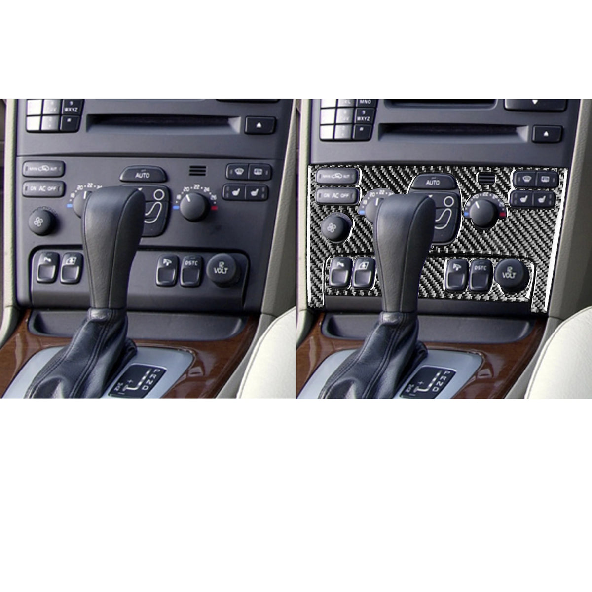 For Volvo XC90 2003 2014 Car Accessories Carbon Fiber Centra