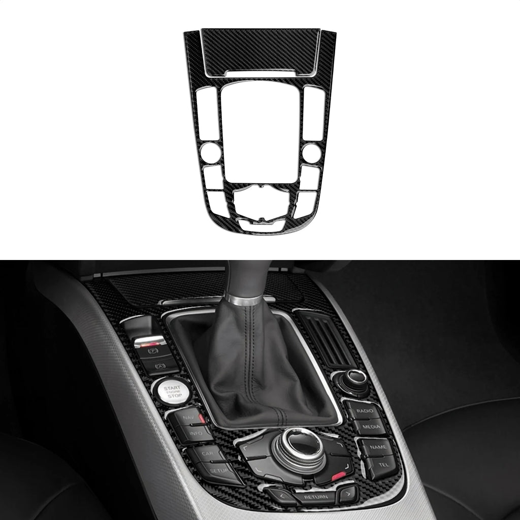 Car Center Console Gear Shift Panel Set For Audi A4 S4 RS4 A5 S5 RS5 (2007-2016) Carbon Fiber Interior Sticker Trim Accessories