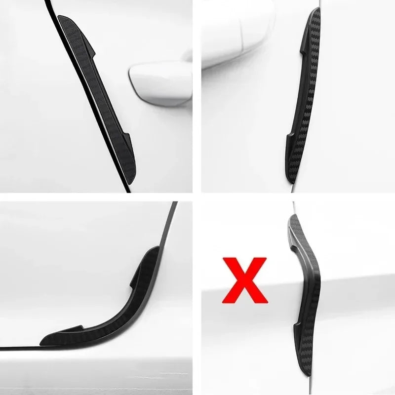 Car Door Black Anti-collision Protector Bar Silicone Sticker