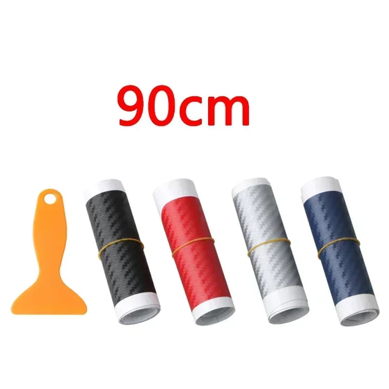 Universal Car Rear Guard Plate Sticker 3D Carbon Fiber Trim Protection Trunk Rear Bumper Pedal Stickers Film Auto Threshold Amag