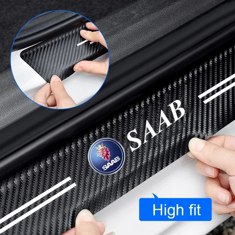 Carbon Fiber Car Sticker DIY Paste Protector Strip Auto Door