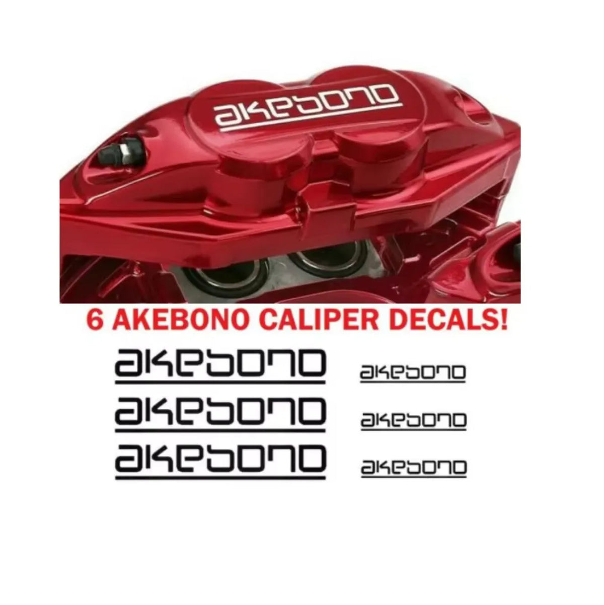 6pcs/set Custom Car Caliper Sticker Decals for Akebono Heat 