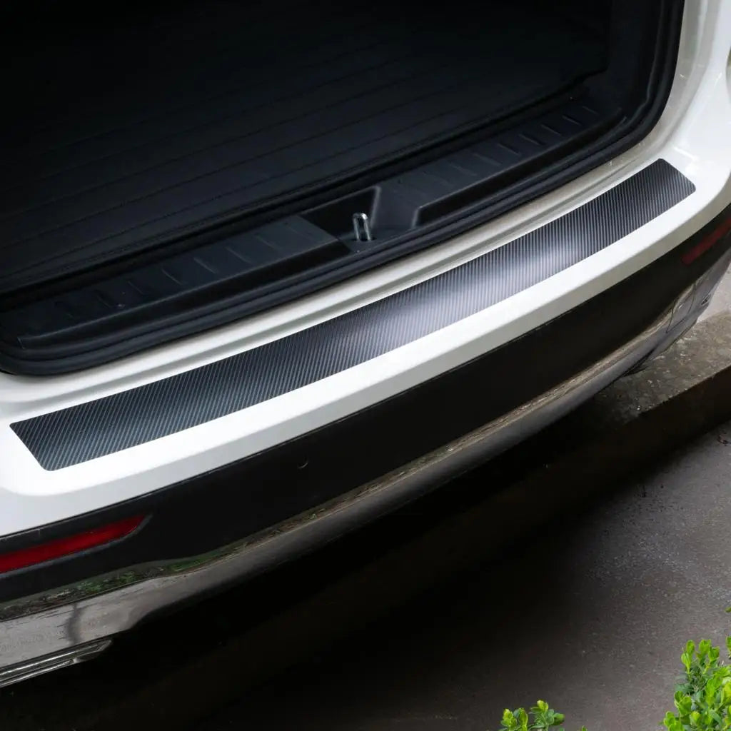 4D Carbon Fiber Car Rear Boot Bumper Trunk Anti-Scratch Prot