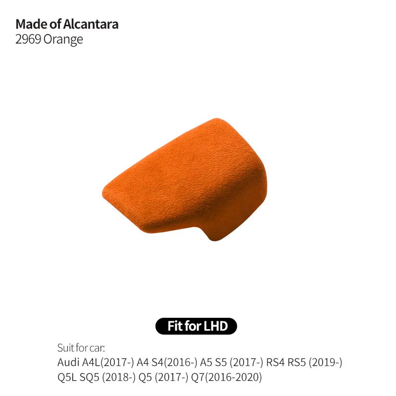 Made of Alcantara For Audi Sport B9 F5 FY A4 S4 A5 S5 RS4 RS5 Q5L SQ5 Q5 Q7 Gear Shift Knob Cover Trim Car Interior Accessories