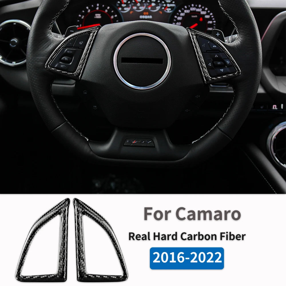 Real Carbon Fiber for Chevrolet Camaro 2016 2017 2018 2019 2020 2021 2022 2023 Car Interior Trim Red Black Accessories Sticker