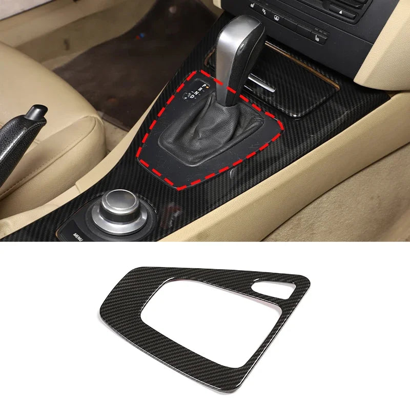 For BMW 3 Series E90 2005-2012 Car Carbon Fiber Interior Decoration Cover Stickers Dashboard Console Gear Shift Door Handle Trim