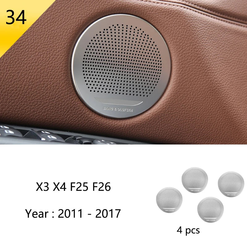 Accessories for BMW X3 X4 F25 F26 Car Inner Gearshift Air Conditioning CD Panel Door Armrest Cover Trim Decorative Car Stickers