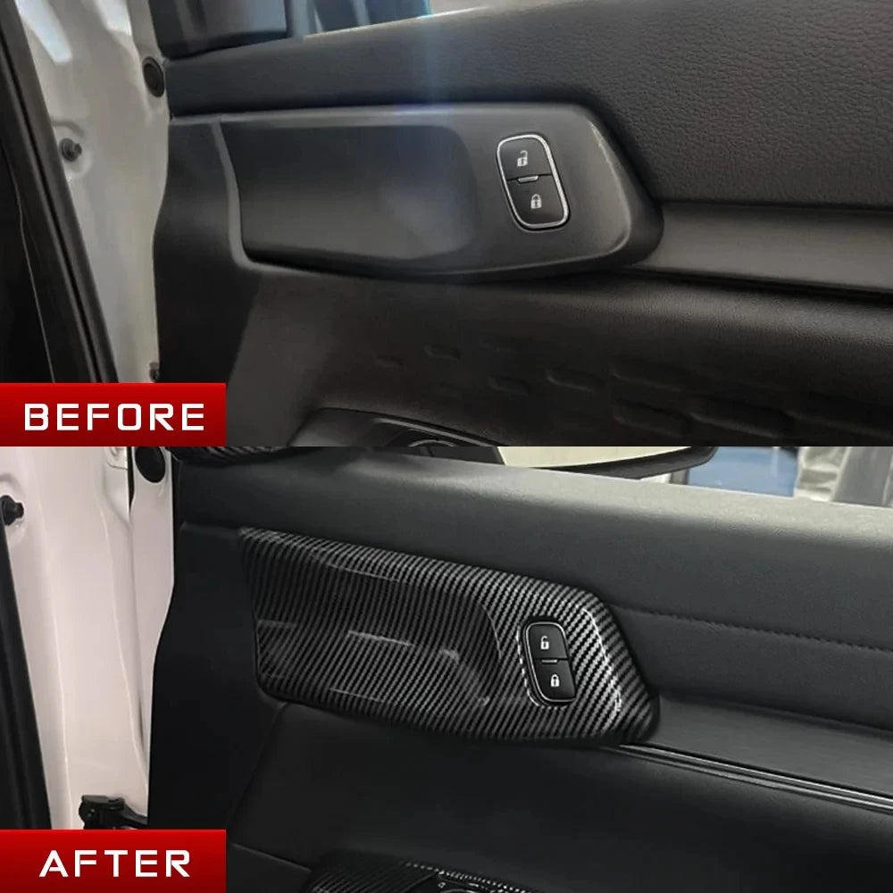 Carbon Fiber Look Car Interior Cover Trim Panel Decoration F