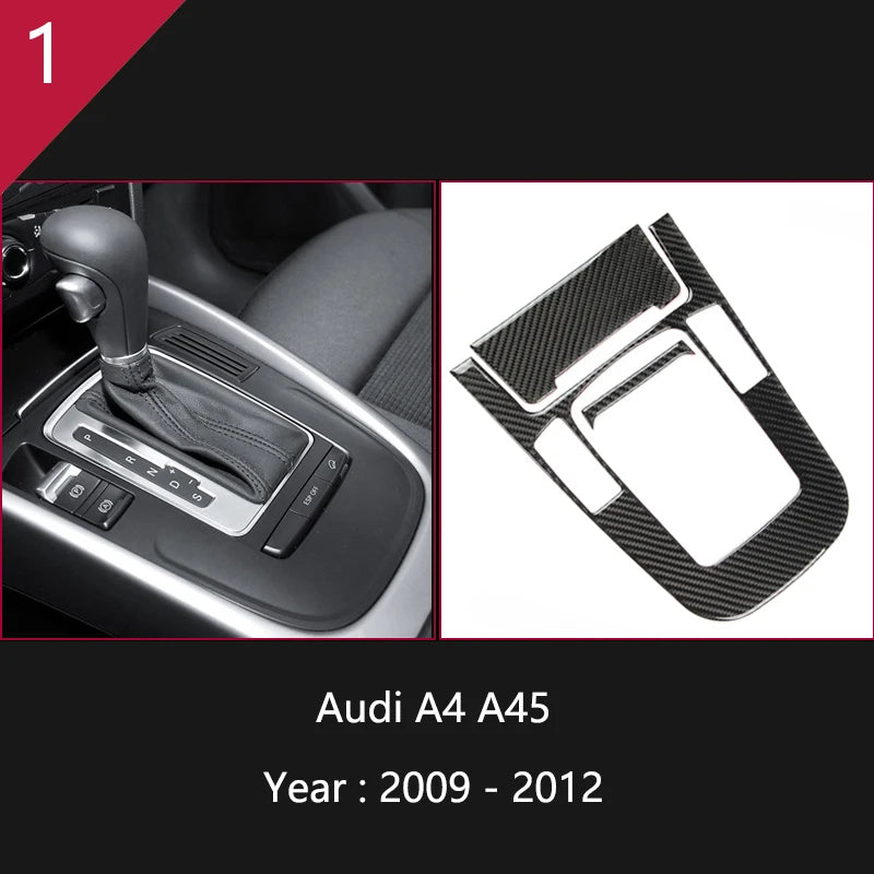 For Audi A4 S4 RS4 B8 8K A5 S5 RS5 8T 8F Car Carbon Fiber Window Door Panel Strips Cover Protective Trim Sticker Accessories