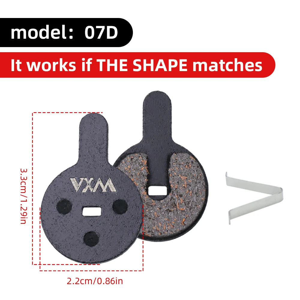 VXM Bicycle Hydraulic Disc Brake Pads MTB Bike Semi-Metal Road Cycling Wear Resistant Quiet Durable Brake Pad Part Accessories