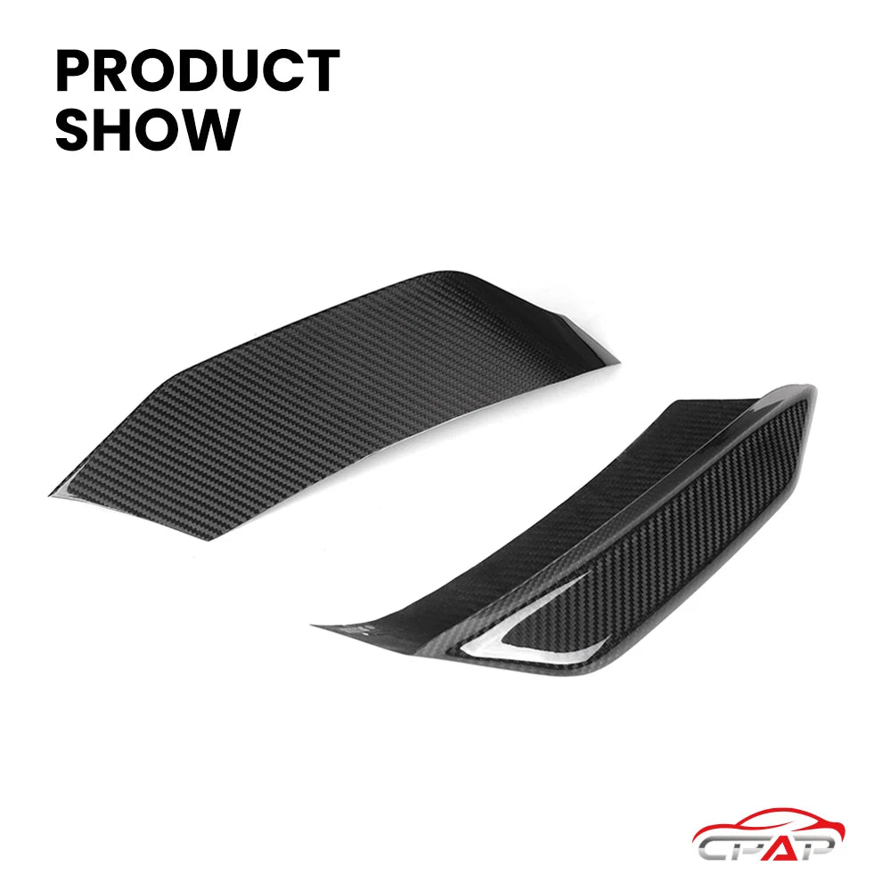 Real Dry Carbon Fiber Car Front Upper Splitter Trim For BMW 