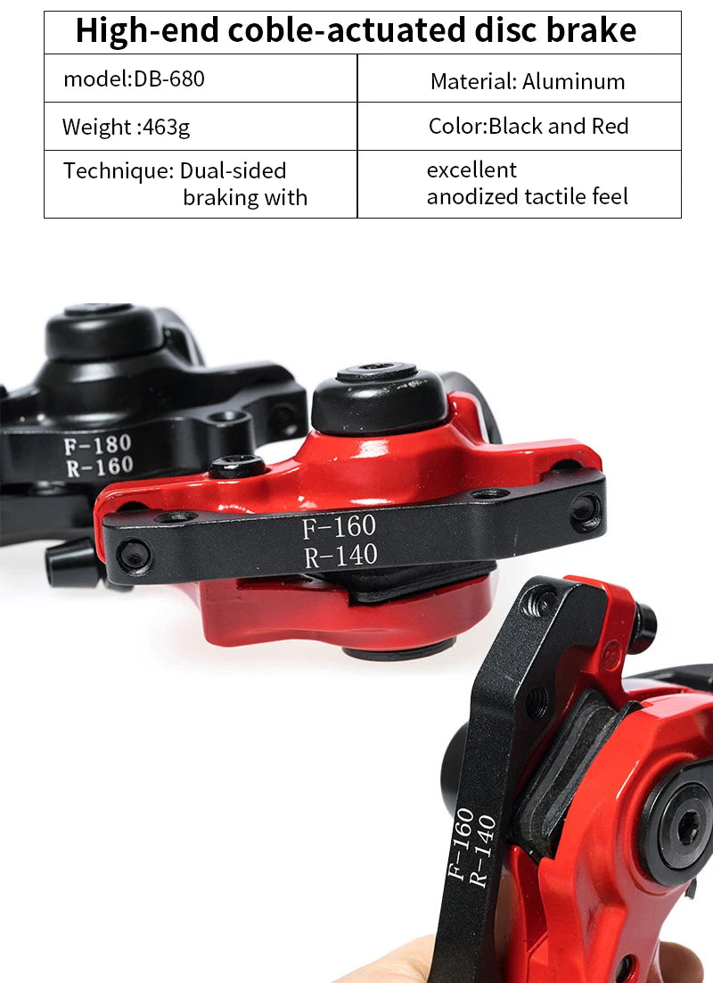ZOOM DB680 Bicycle Brakes MTB Mechanical Disc Brake Set For 