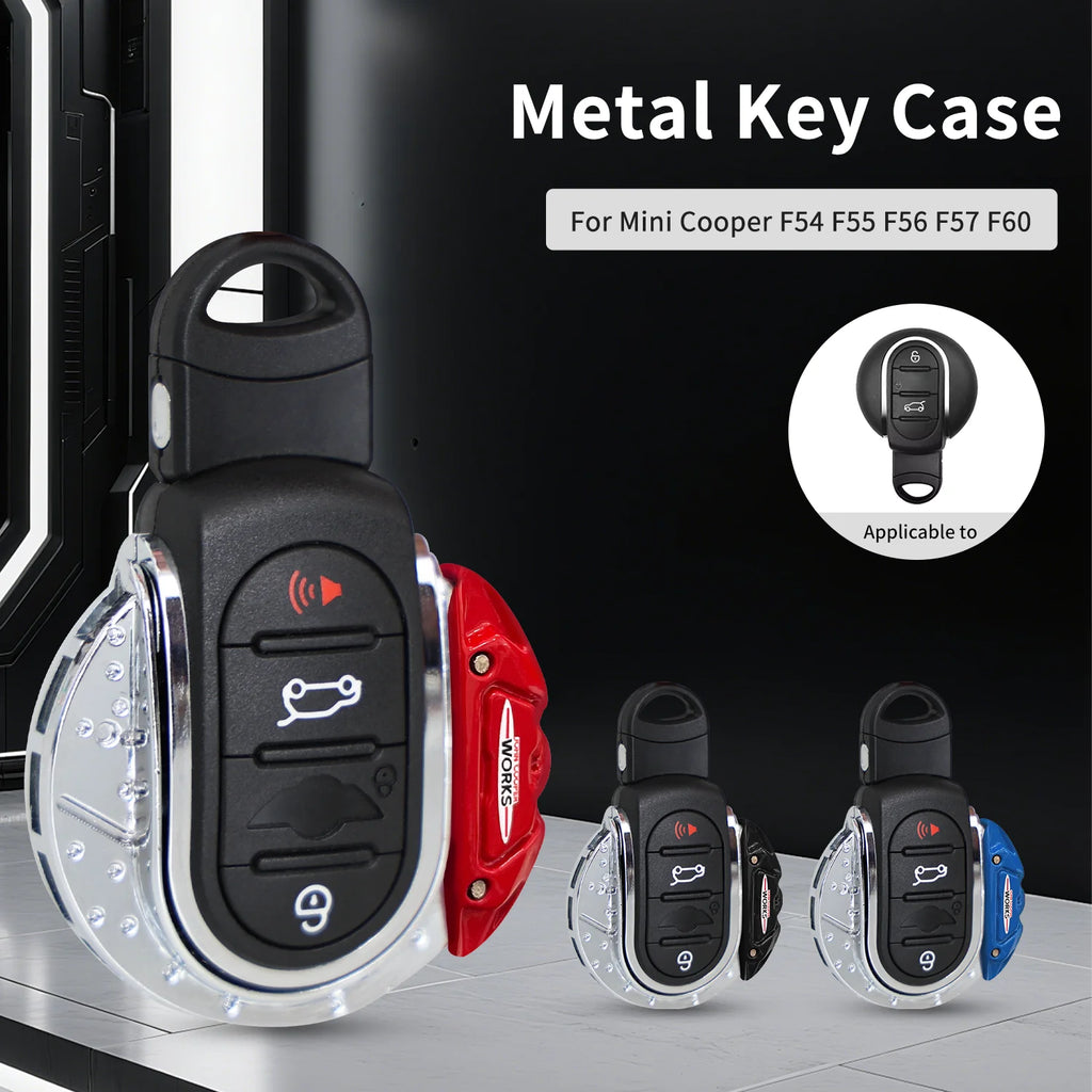 Metal Car Caliper Key Case For Mini Cooper F56 F60 F55 F54 F