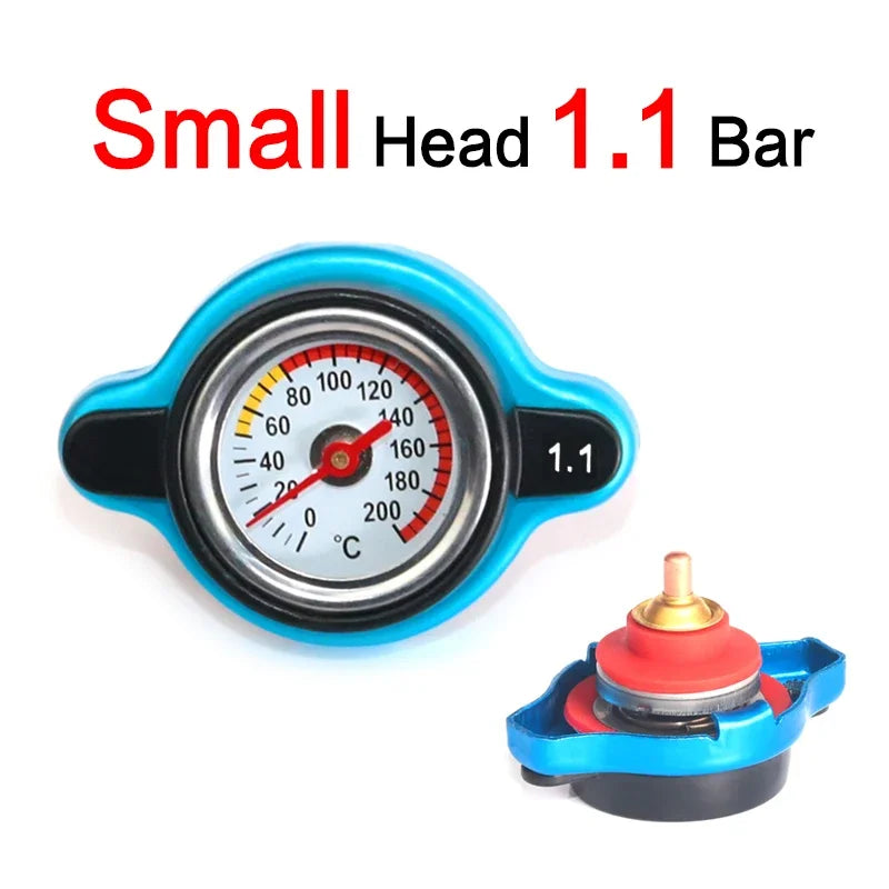 Heat radiator cap D1 water tank cap water temperature gauge with practical safety device 0.9 bar / 1.1 bar / 1.3 bar