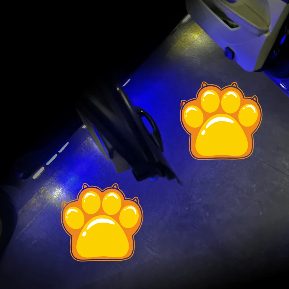 2Pcs Car Door Badge Welcome Light HD Wireless Projector Lamps Accessories For Tesla BMW Toyota Mercedes Volkswagen Audi Honda