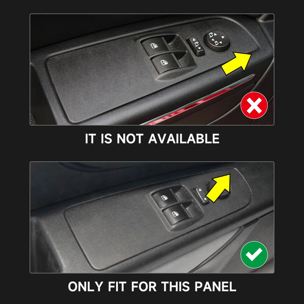 Car Window Lift Switch Panel. Carbon Fiber Interior Sticker.