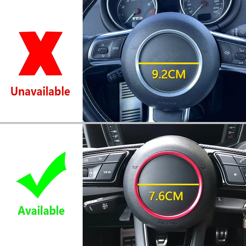 Car Steering Wheel Center Ring Decor Trim Cover for Audi A4 