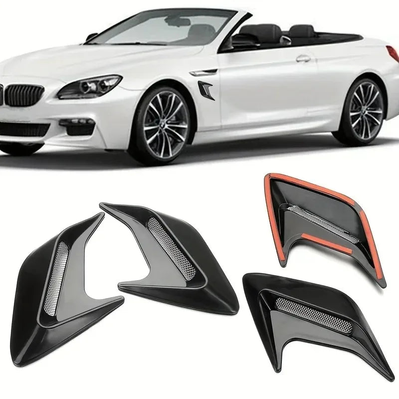 Carbon Fiber Universal Car Shark Gills Fender Side Air Flow 